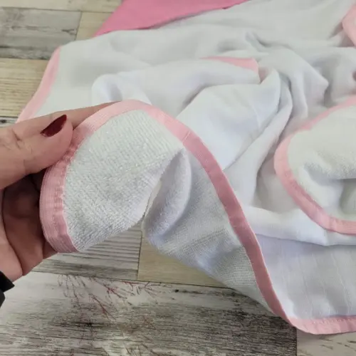 Toalha Banho Bebê Forrada com Fralda, com Capuz Personaliza