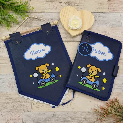 Kit Capa de Caderneta de Vacinação+ Flâmula Maternidade