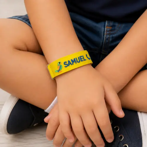 Pulseira de Identificação Personalizada - Amarela