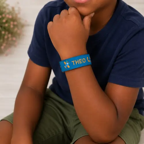 Pulseira de Identificação Personalizada - Azul Tifa