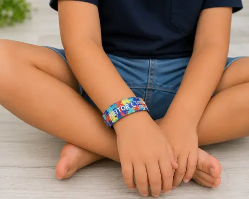Pulseira de Identificação Infantil Autismo Tea - Branca