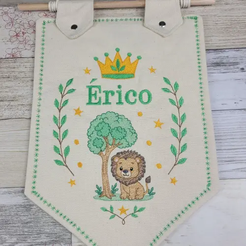 Flâmula Porta Maternidade Leao árvore coroa