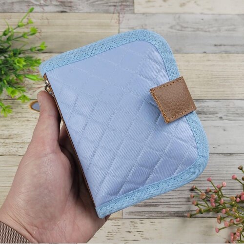 Porta Absorvente Feminino Compacto Duplo com Botão magnético/metálico