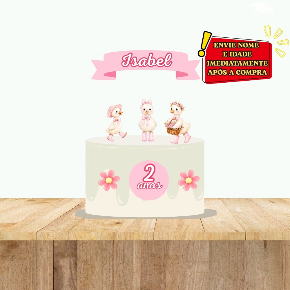 Kit festa Kit Só Um Bolinho PATA GANSO PATO| Festa personalizada