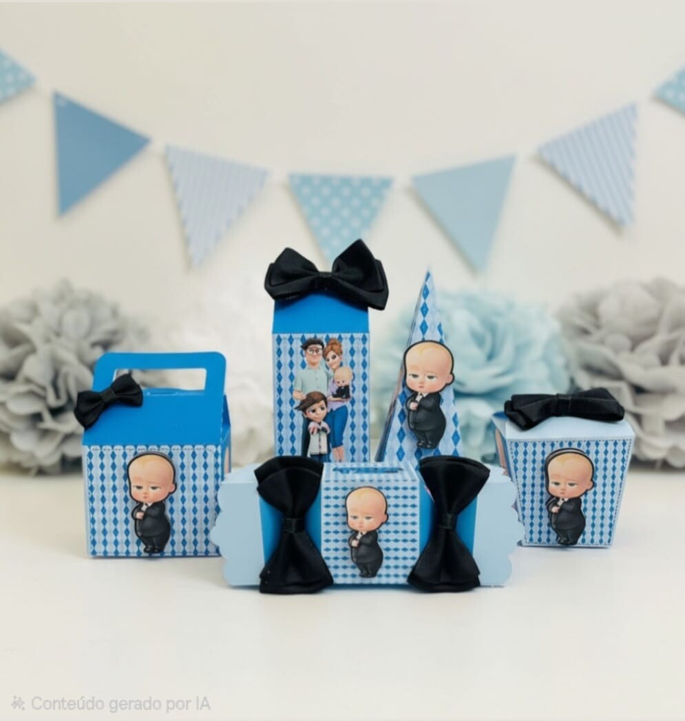 10 Caixinhas Personalizadas para festa - Poderoso Chefinho