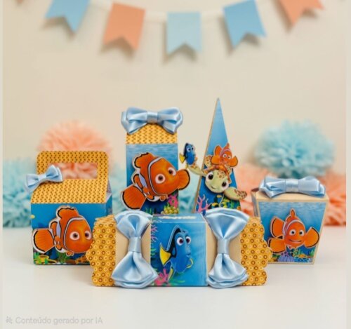 10 Caixinhas Personalizadas para festa - Nemo