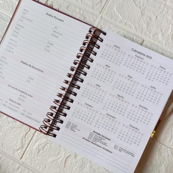 Agenda Jurídica 2026 Personalizada com Nome Masculina