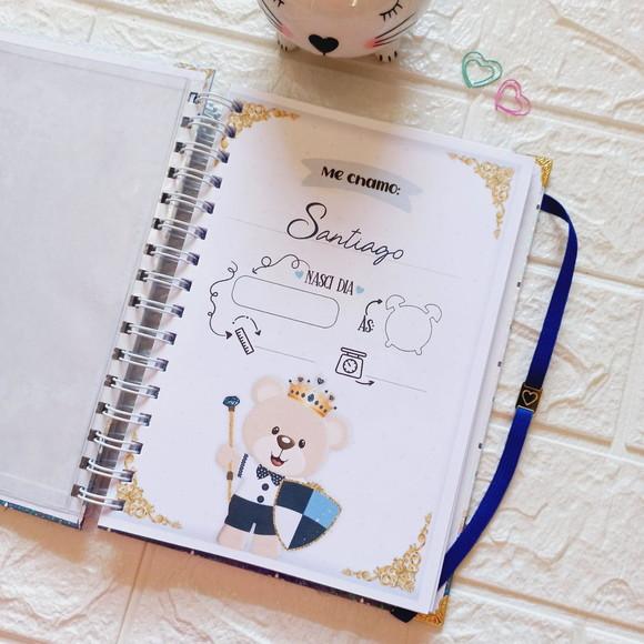 Caderneta de Saúde do Bebê Ursinho Príncipe Personalizada