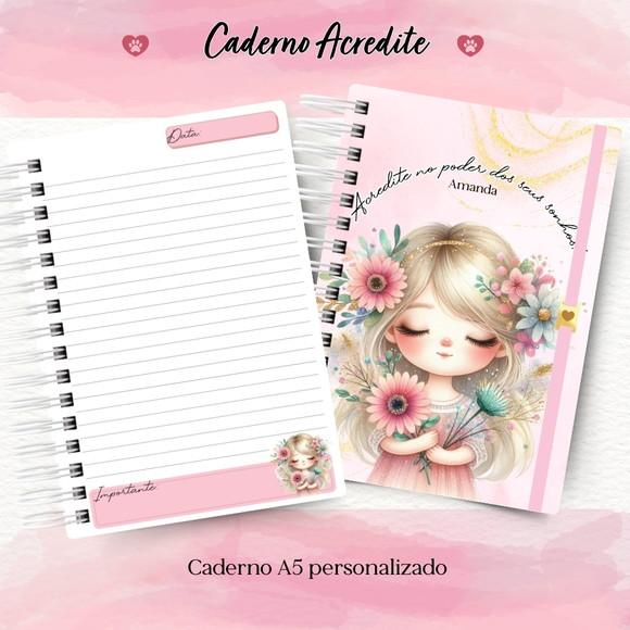 Caderno Acredite A5 Personalizado