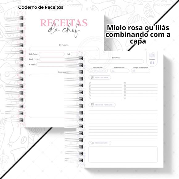 Caderno de Receitas Da(o) Chef - Feminino e Masculino