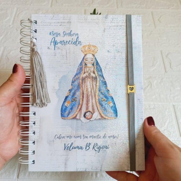 Caderno A5 Personalizado Nossa Senhora Aparecida para Anotações