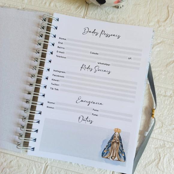 Caderno A5 Personalizado Nossa Senhora Aparecida para Anotações