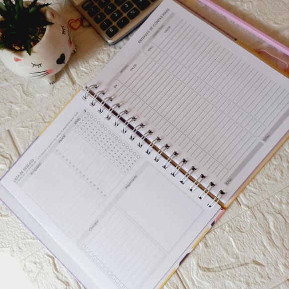 Caderno Controle Financeiro A5 Personalizado para Organização