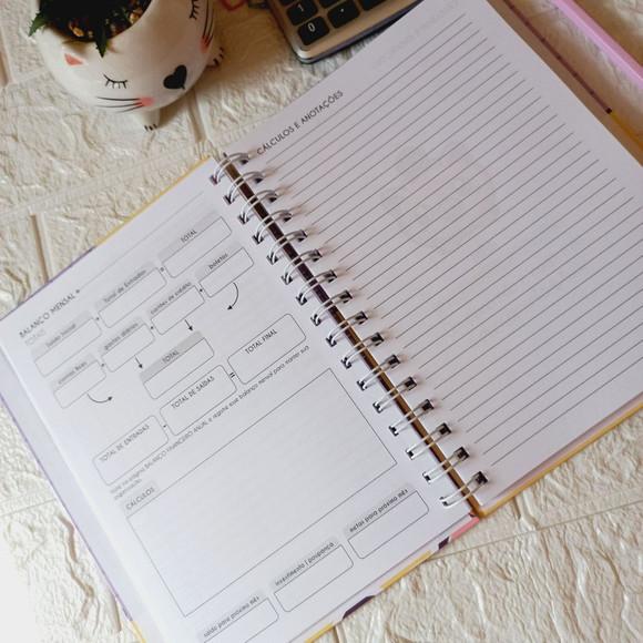 Caderno Controle Financeiro A5 Personalizado para Organização