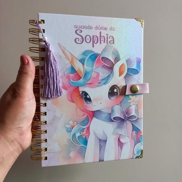 Diário Infantil Personalizado com Nome Presente Fofo A5