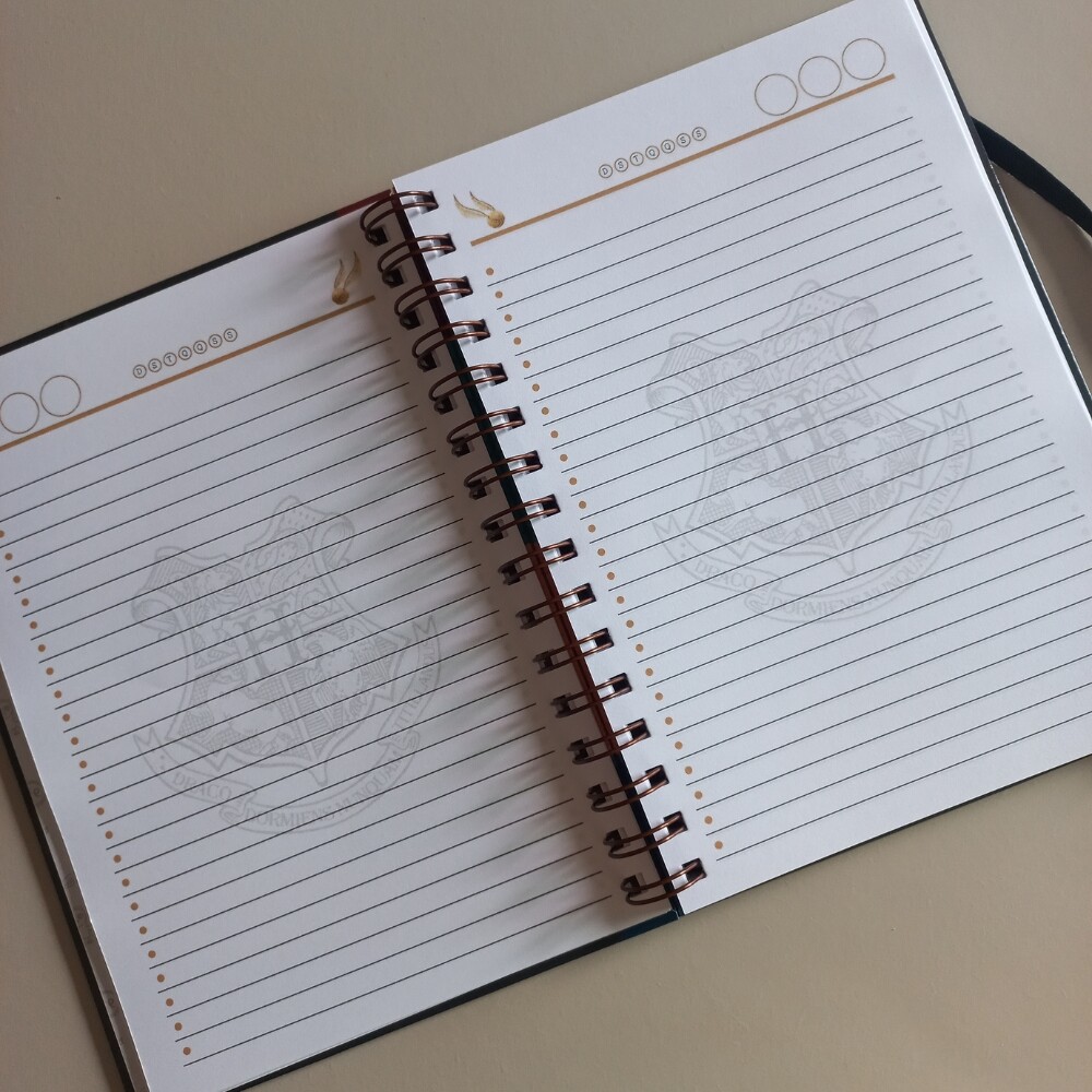 Caderno Hogwarts Harry Potter Personalizado com Button Brochê |