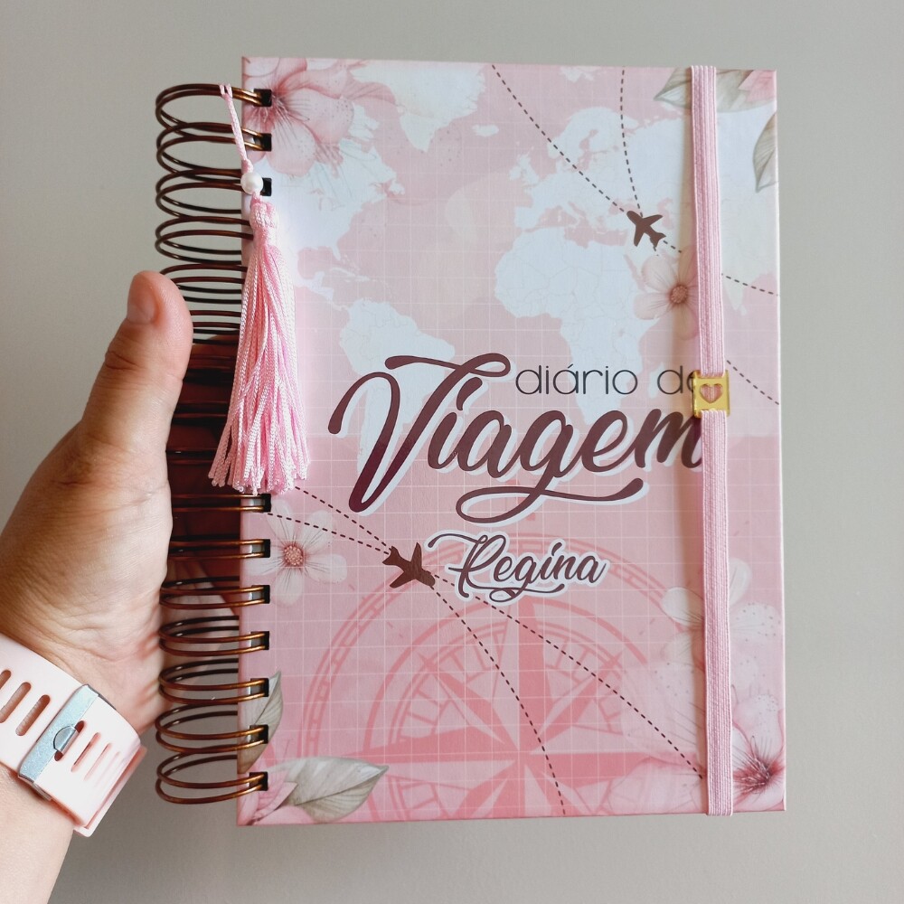 Diário de Viagem Personalizado A5 | Planner de Viagem com Fotos