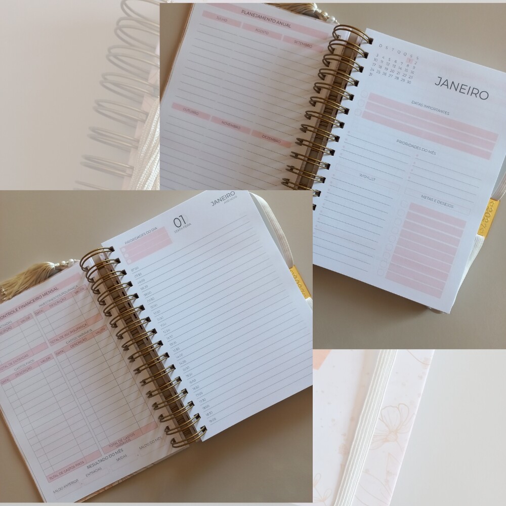 Agenda 2027 Personalizada Floral com Nome A5 Feminina