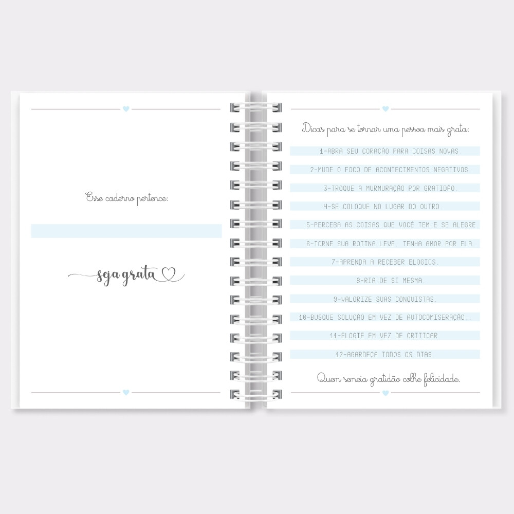 Caderno da Gratidão Personalizado com Nome | Diário de Gratidã