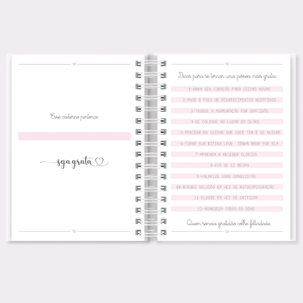 Caderno da Gratidão Personalizado com Nome | Diário de Gratidã