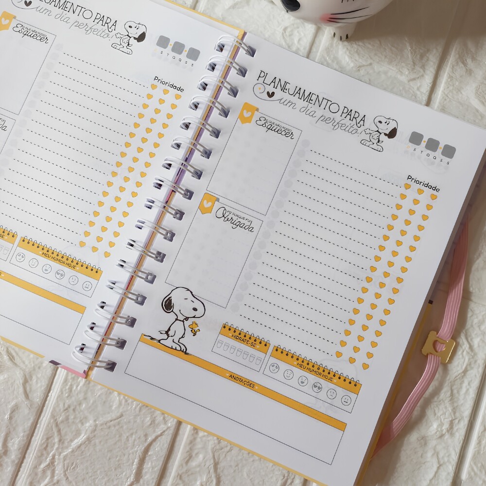 Planejador Diário Personalizado Snoopy