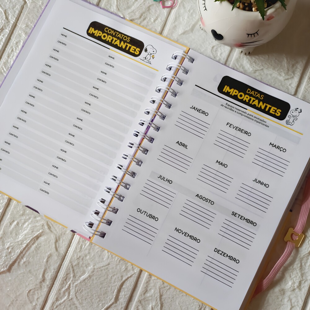 Planejador Diário Personalizado Snoopy