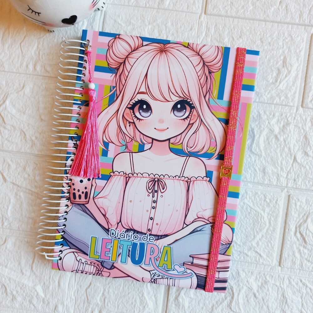 Diário de Leitura Personalizado A5  Reading Journal para Registr