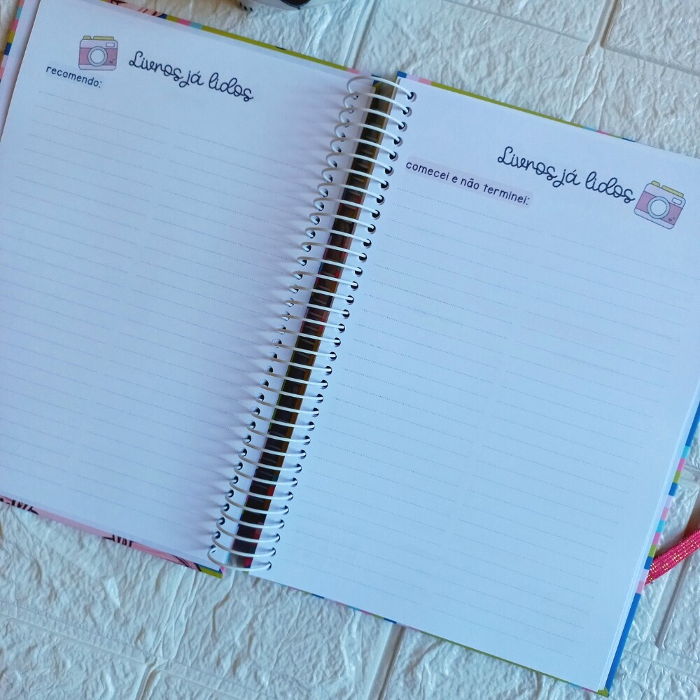 Diário de Leitura Personalizado A5  Reading Journal para Registr