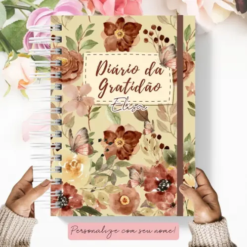 Diário de Gratidão Personalizado Encontre a Paz e a Alegria