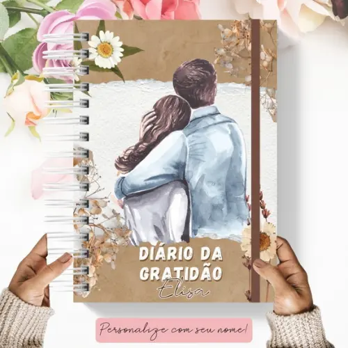 Diário de Gratidão Personalizado Encontre a Paz e a Alegria