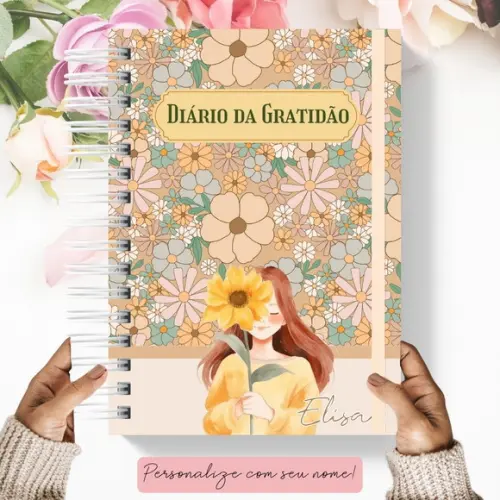 Diário de Gratidão Personalizado Encontre a Paz e a Alegria