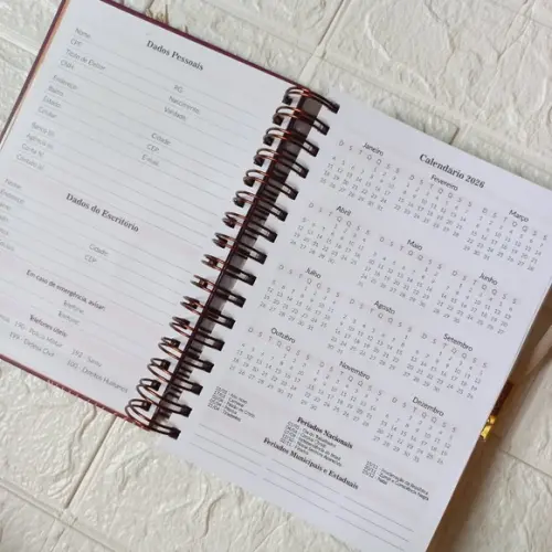 Agenda Jurídica 2026 Personalizada com Nome Masculina