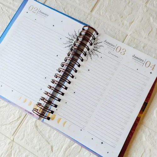 Agenda Mística 2026 Clássica A5 Astrologia Holográfica