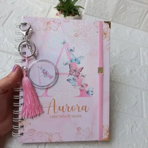 Caderneta de Vacinação Personalizada para Bebê Caderneta de Saúde Infantil Borboleta