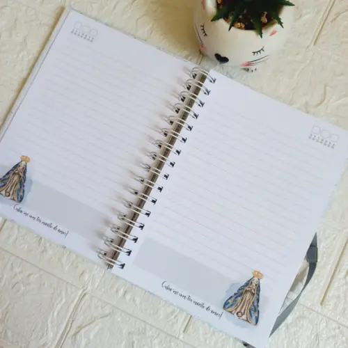 Caderno A5 Personalizado Nossa Senhora Aparecida para Anotações
