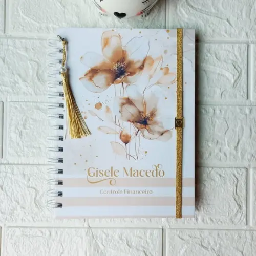 Caderno Controle Financeiro A5 Personalizado para Organização