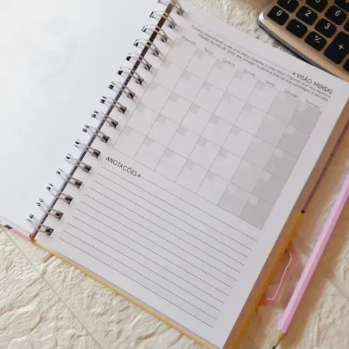 Caderno Controle Financeiro A5 Personalizado para Organização