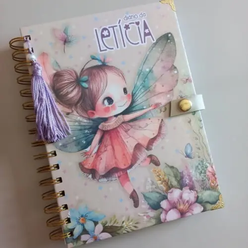 Diário Infantil Personalizado com Nome Presente Fofo A5