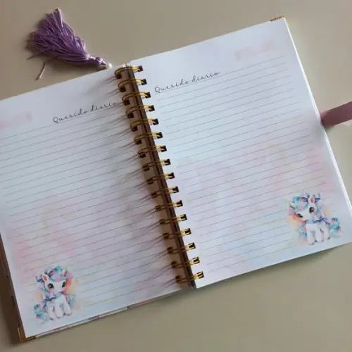 Diário Infantil Personalizado com Nome Presente Fofo A5