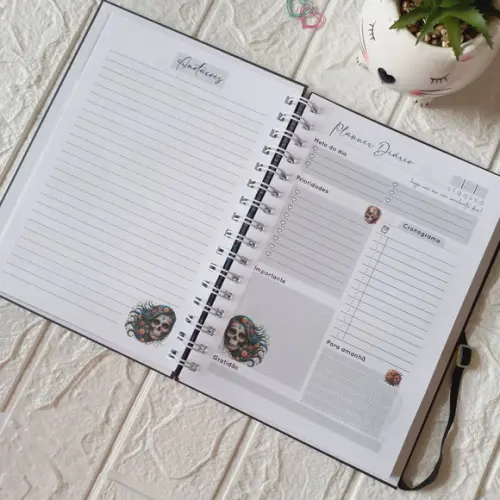 Planner Diário Caveira Mexicana 01