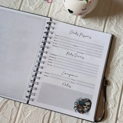 Planner Diário Caveira Mexicana 01