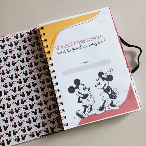 Caderno Mickey Vintage Retrô Personalizado