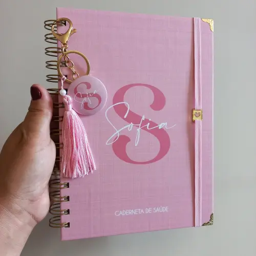 Caderneta de Saúde Personalizada Bebê com Nome Luxo