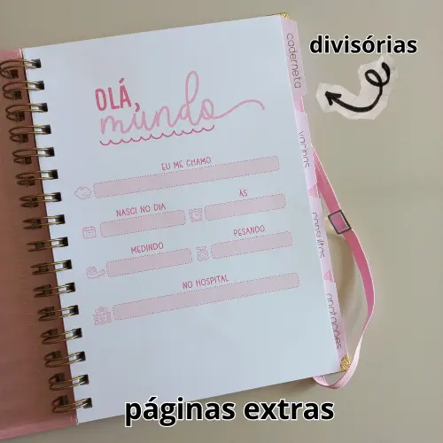 Caderneta de Saúde Personalizada Bebê com Nome Luxo
