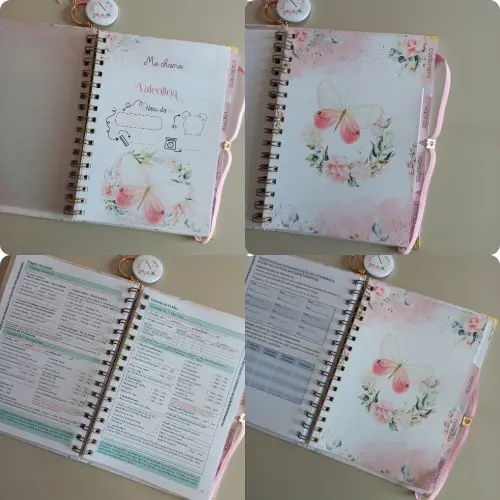 Caderneta de Vacina Borboleta Personalizada Luxo Bebê