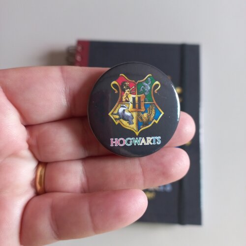 Caderno Hogwarts Harry Potter Personalizado com Button Brochê |