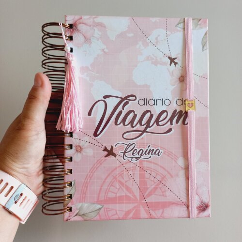 Diário de Viagem Personalizado A5 | Planner de Viagem com Fotos e Memórias