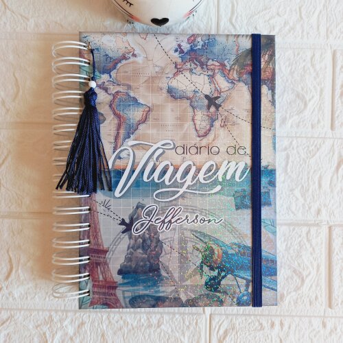 Diário de Viagem Personalizado A5 | Planner de Viagem com Fotos
