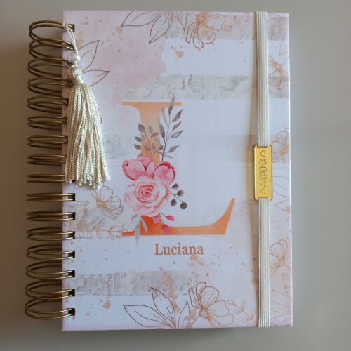 Agenda 2027 Personalizada Floral com Nome A5 Feminina