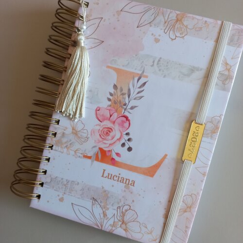 Agenda 2027 Personalizada Floral com Nome A5 Feminina